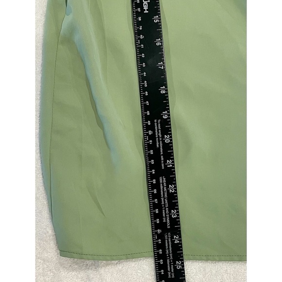 New! EVALESS Women's Casual Boho Olive Size Large L Blouse Dress Shirt Top NWT - Picture 5 of 6